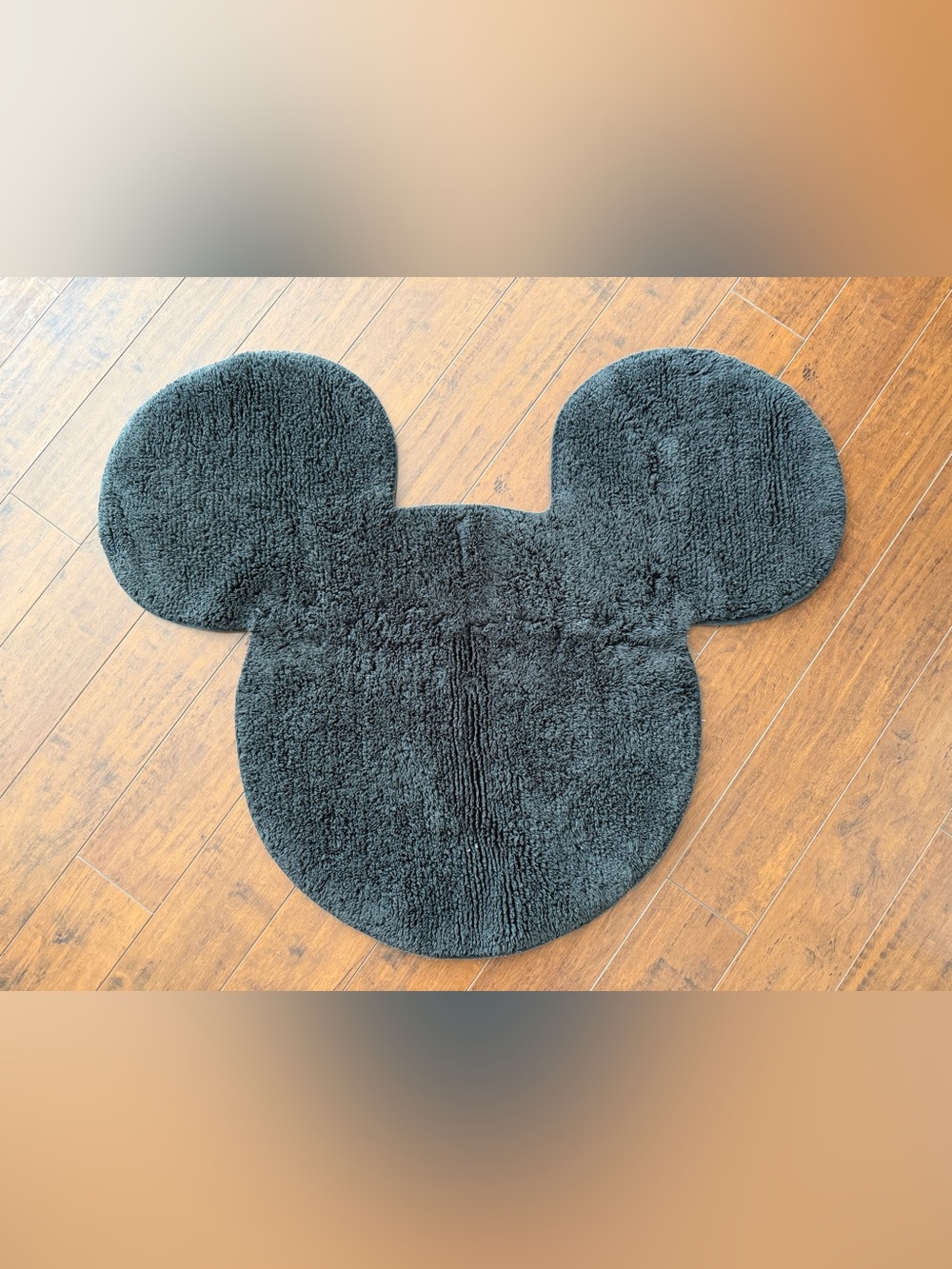 Pottery Barn Kids Black Mickey-Shape Bath Mat